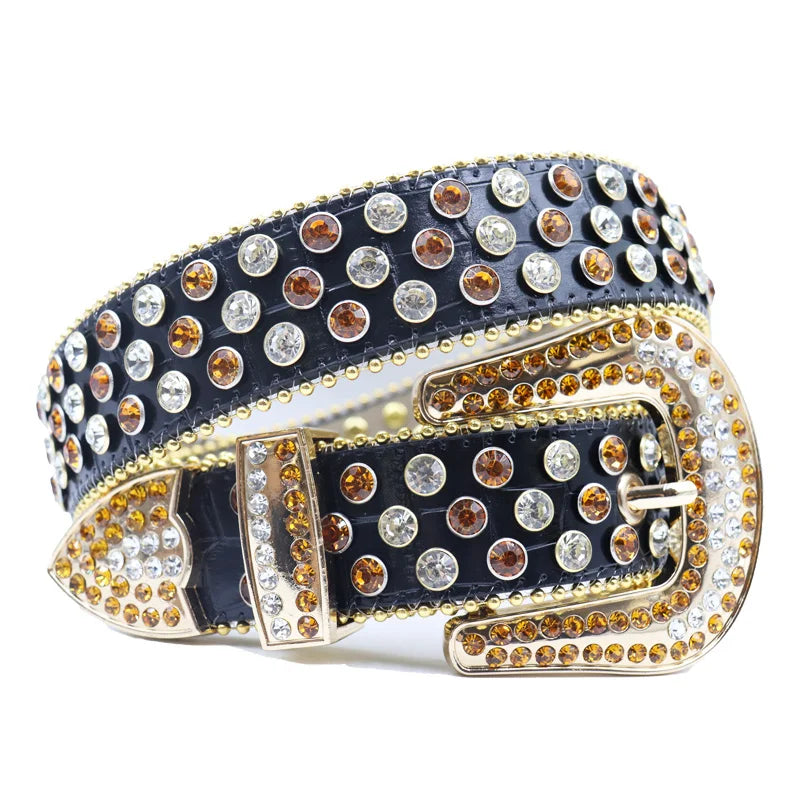 Sparkle Designer Belts Unisex Womens Men Plus Size Rhinestone Belt Y2k bb Belt Crystal pu Belt For Belt For Man Pants Jeans