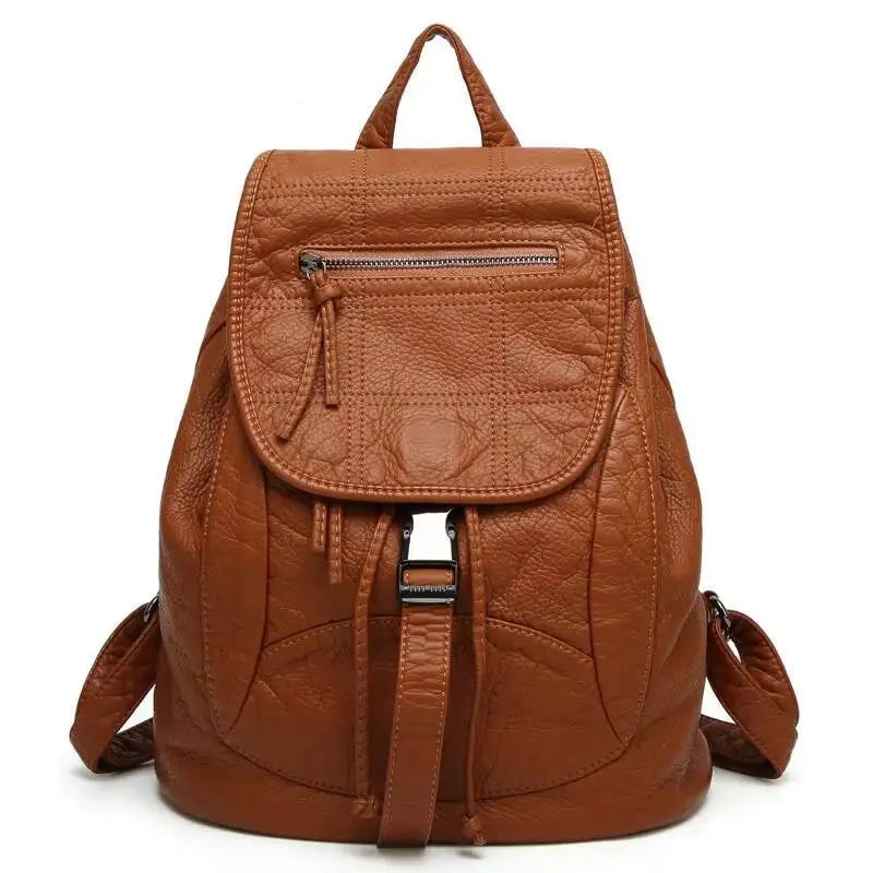 Women's Sheepskin Leather Backpack Genuine Leather Soft Casual Backpack for Women Everyday Lightweight MOTAORA