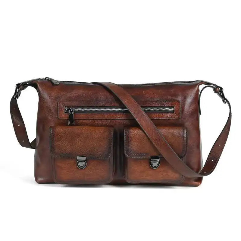 Women's Genuine Leather Underarm Bag Large Capacity Shoulder Bag for Work Commuter Spacious Hobo Bag MOTAORA