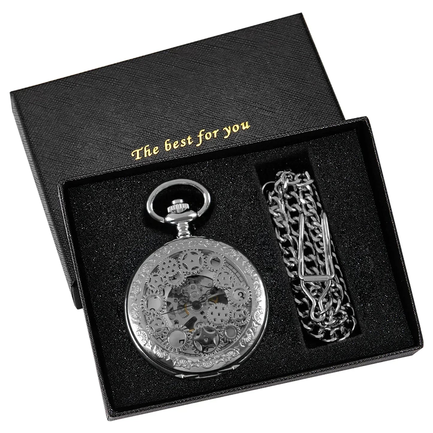 Antique Mechanical Pocket Watch Men Luxury Brand Necklace Pocket & Fob Watches Chain Male Clock PJX1631