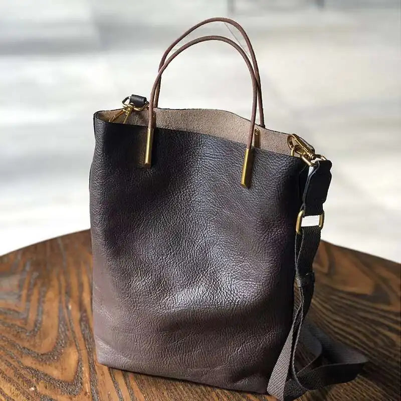MOTAORA Genuine Leather Shoulder Bag for Women Vintage Crossbody Purse Casual Tote Bag Boho Retro Travel Handbag Stylish Luxury