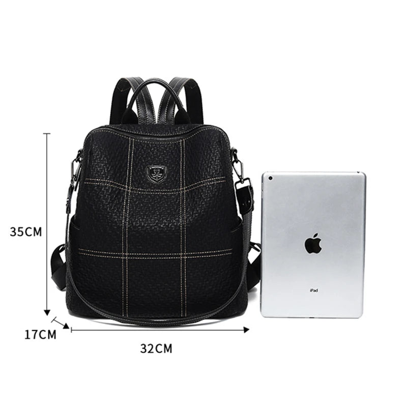 MOTAORA Women's Backpack High Quality Leather Backpack Ladies Large Capacity Anti-theft Shoulder Bag For Women Female Travel Bag