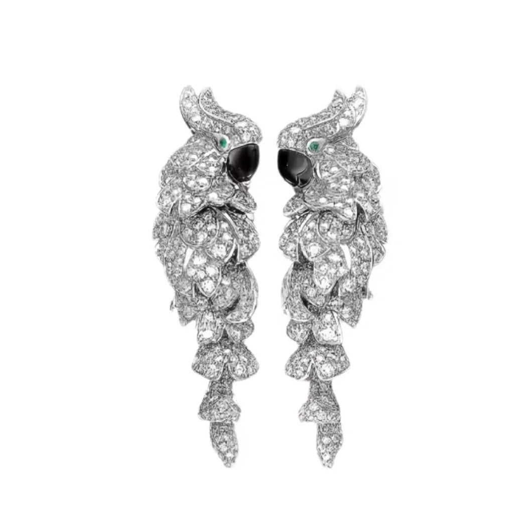 Winkin Winsin Luxury Real s 925 Sterling Silver Necklace Pendant For Women Vintage Parrot Love Bird Necklace Pendants Jewelry