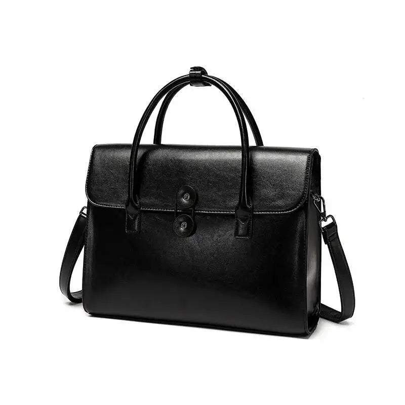 MOTAORA 14 inch Genuine Cowhide Leather Tote Bag for Women - Business Student Laptop Crossbody Shoulder Bag,Professional Design