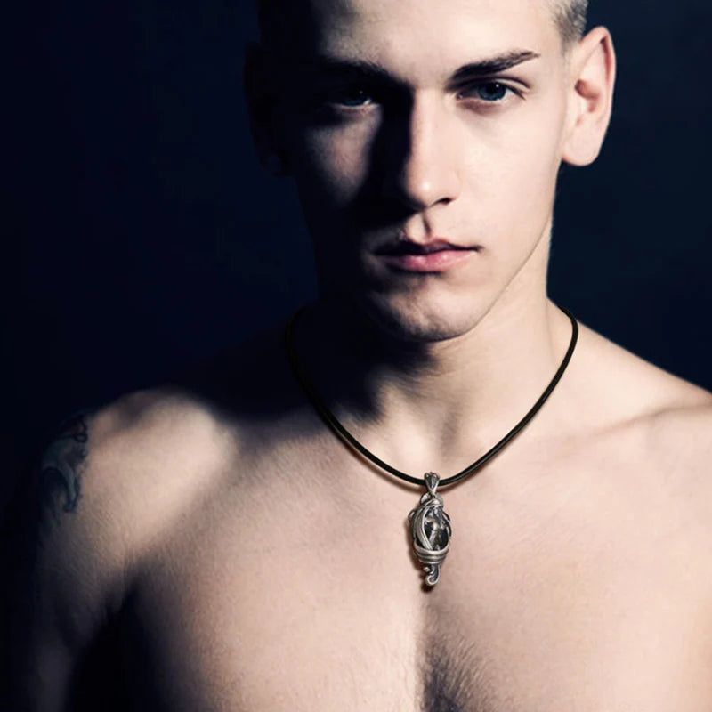 Necklace Pendant Real 925 Sterling Silver Men Women Naked Girl Design Free Leather Rope Chain Vintage Fashion Jewelry 2024 P91