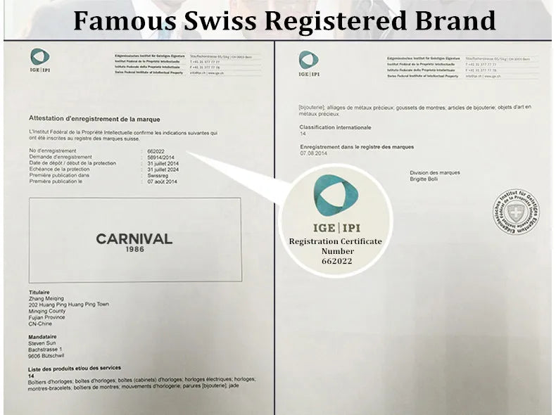 CARNIVAL Fashion Watch for Women Brand Luxury Ladies Square Leather Girls Quartz Wristwatches Waterproof Womens 2025 Reloj Mujer