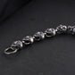New S925  silver retro craftsmanship three-dimensional skull men's bracelet Thai silver fashion bracelet for men