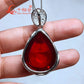 925 silver Fashion 25*30mm 72ct pear shape with inclusions red lab grwon ruby Jewelry for Pendant Necklace