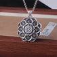 BOCAI S999 Sterling Silver Charm Pendants Hollow Out Lotus Vajra Pestle Hanging Jewelry Pure Argentum Amulet for Men and Women
