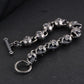 New S925  silver retro craftsmanship three-dimensional skull men's bracelet Thai silver fashion bracelet for men