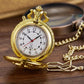 Luminous Blue Led Flash Necklace Vintage Clock Unique Bronze/silver/gold Train Locomotive Engine Noctilucent Quartz Pocket Watch