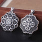 BOCAI S999 Sterling Silver Charm Pendants Hollow Out Lotus Vajra Pestle Hanging Jewelry Pure Argentum Amulet for Men and Women