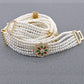 New Gorgeous Woman Pearl Waist Chain Body Belly Chains Adjustable Length Jewelry European Bride Wedding Flower Pearl Belt