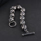 New S925  silver retro craftsmanship three-dimensional skull men's bracelet Thai silver fashion bracelet for men