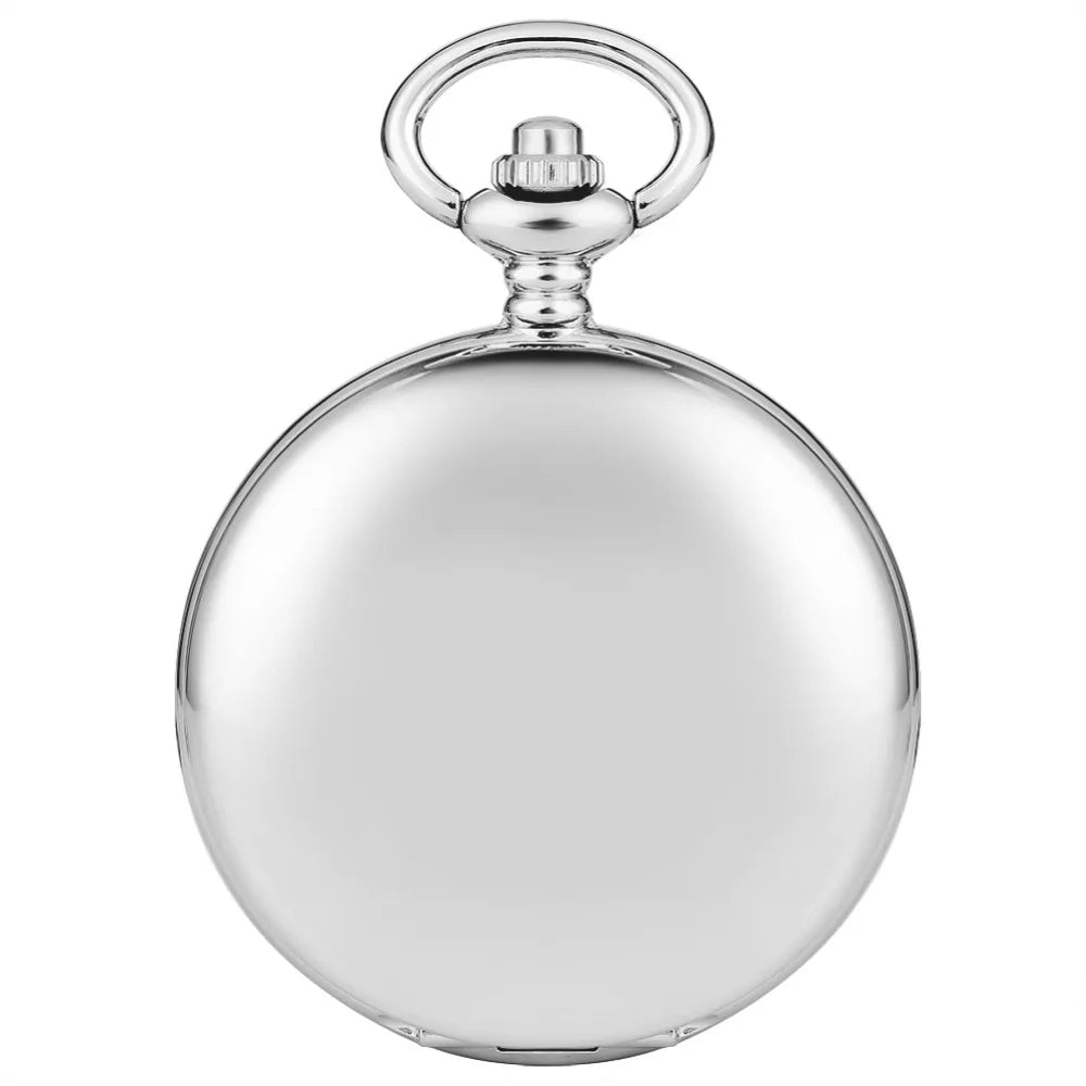 Steampunk Skeleton Mechanical Pocket Watch Luxury Gold Silver Fob Open Side Necklace Clock Antique  Reloj De Bolsillo Gifts