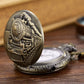 Luminous Blue Led Flash Necklace Vintage Clock Unique Bronze/silver/gold Train Locomotive Engine Noctilucent Quartz Pocket Watch