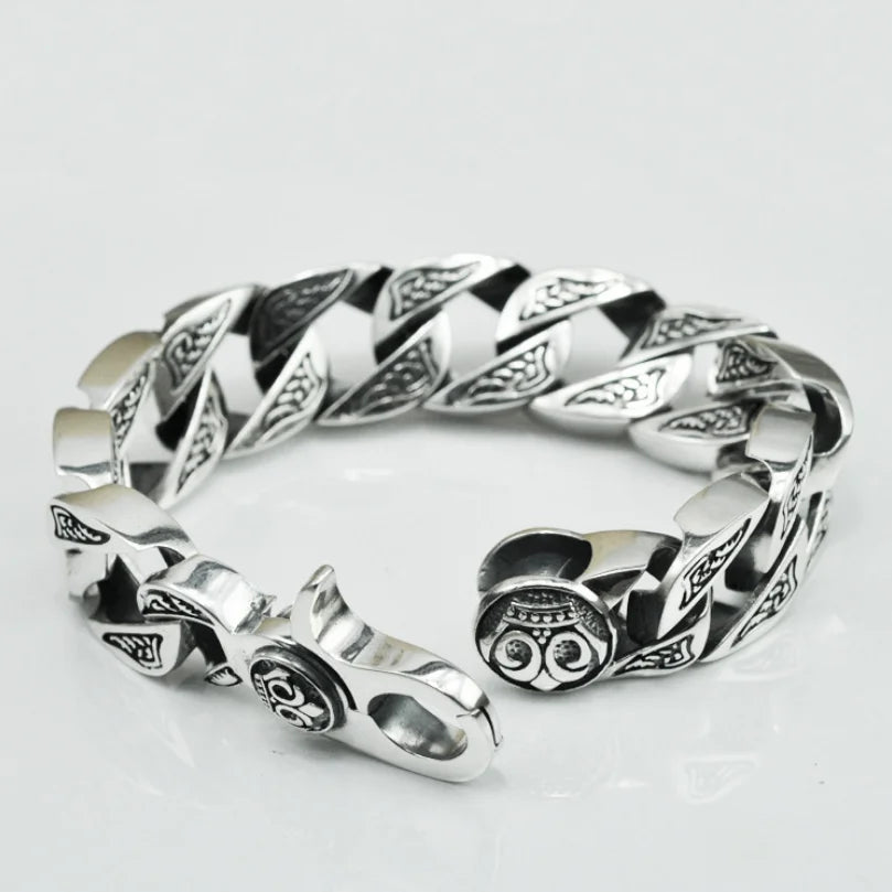 Unibabe Thai Silver Original Handmade Silver Bracelets 925 Sterling Silver Vintage Chain & Link S925 Bracelet  Jewelry Gift