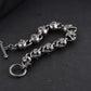 New S925  silver retro craftsmanship three-dimensional skull men's bracelet Thai silver fashion bracelet for men