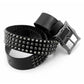 Men Genuine Leather Belt Spike Rivet Studded Fashion Punk Hop Waistband Cowhide Leather Belt Unisex Jeans Accessories