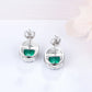 ATTAGEMS Vintage 925 Sterling Silver Lab Grown Moissanite Diamonds Emerald Gemstone Oval Cut Earrings Fine Jewelry Wholesale