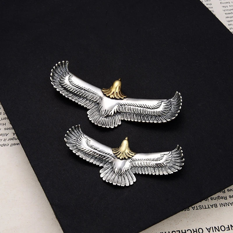 Flying Eagle Wings Real 925 Sterling Silver Necklace Pendant Vintage Fashion Luxury Designer Fine Jewelry Women Men 2025 New P31