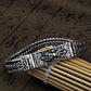 Real 925 Sterling Silver Bracelet Men's Wide 11mm Retro Punk Rock Wire Chain Chain and Bracelet Male Thai Silver Jewelry Gift