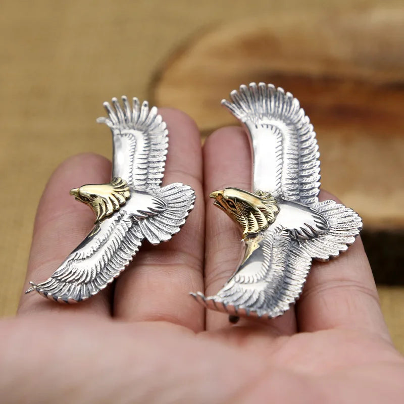 Flying Eagle Wings Real 925 Sterling Silver Necklace Pendant Vintage Fashion Luxury Designer Fine Jewelry Women Men 2025 New P31