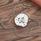 Open Face Blue Roman Numerals Display Mechanical Hand Winding Pocket Watch Silver Transparent Skeleton Pendant Antique Clock