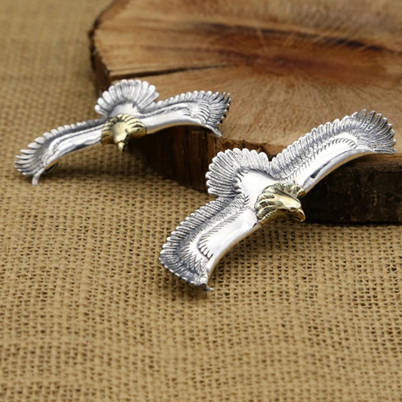 Flying Eagle Wings Real 925 Sterling Silver Necklace Pendant Vintage Fashion Luxury Designer Fine Jewelry Women Men 2025 New P31