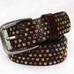 Genuine Leather Bling Rhinestones Studded Belt For Western Women Men Fashion Girls Luxury Ceinture Rivet Cowgirl Cowboy Belts
