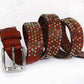 Genuine Leather Bling Rhinestones Studded Belt For Western Women Men Fashion Girls Luxury Ceinture Rivet Cowgirl Cowboy Belts
