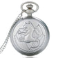 Luxury Silver Fullmetal Alchemist Pocket Watch with Edward Elric's Glass Dome Pendant Necklace Men Women Christmas Gifts Box Set