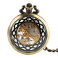 Transparent Open Face Hollow Skeleton Mechanical Pocket Watch Hand Winding Vintage Clock Birthday Gift with Pocket Chain reloj