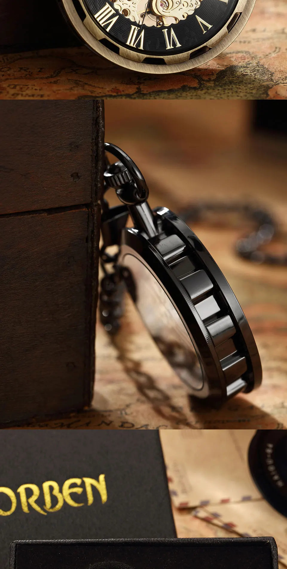 Luxury Antique Skeleton Mechanical Pocket Watch Men Steampunk Mechanical Fob Watches Clock Pendant Hand-winding Relogio De Bolso