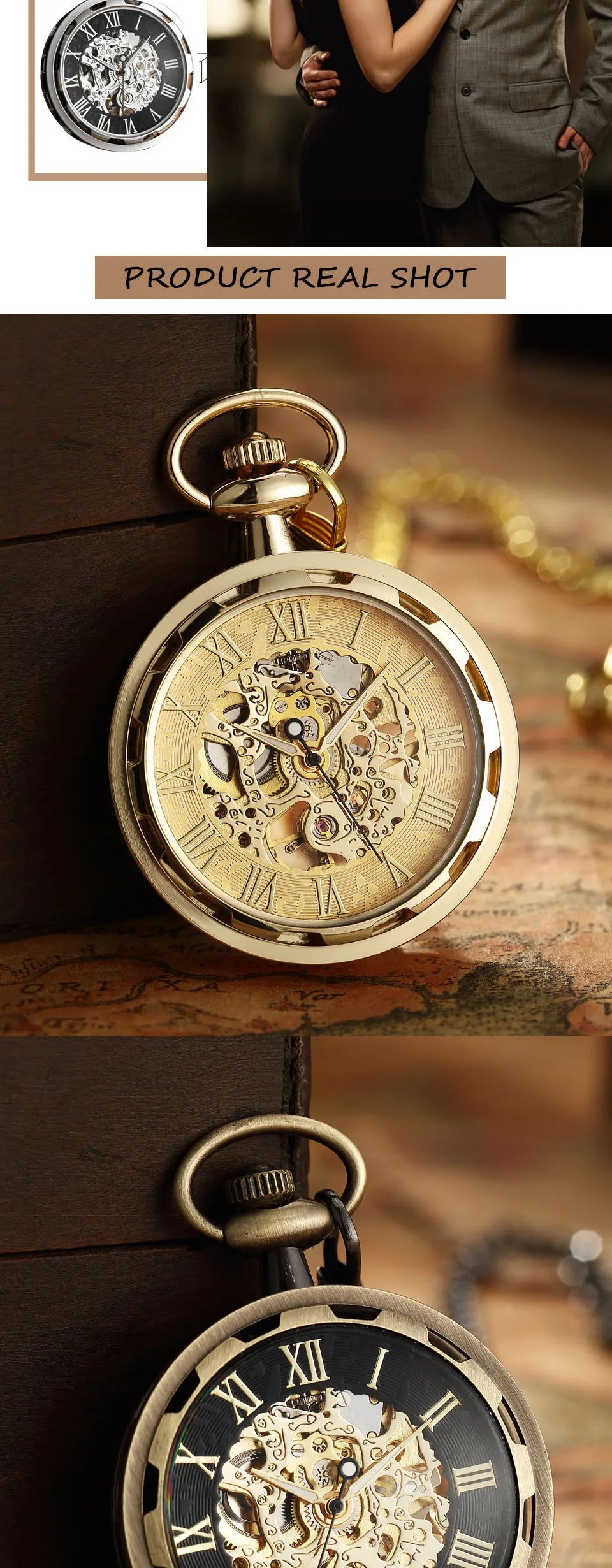 Luxury Antique Skeleton Mechanical Pocket Watch Men Steampunk Mechanical Fob Watches Clock Pendant Hand-winding Relogio De Bolso