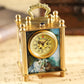 Retro Bronze Oil Painting Style Mini Home Decoration Watch Clock Unique Antique Art Hand-wind Mechanical Pocket Watch Clock Mens