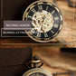 Luxury Antique Skeleton Mechanical Pocket Watch Men Steampunk Mechanical Fob Watches Clock Pendant Hand-winding Relogio De Bolso