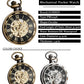 Luxury Antique Skeleton Mechanical Pocket Watch Men Steampunk Mechanical Fob Watches Clock Pendant Hand-winding Relogio De Bolso