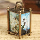 Retro Bronze Oil Painting Style Mini Home Decoration Watch Clock Unique Antique Art Hand-wind Mechanical Pocket Watch Clock Mens