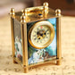 Retro Bronze Oil Painting Style Mini Home Decoration Watch Clock Unique Antique Art Hand-wind Mechanical Pocket Watch Clock Mens