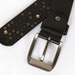 Genuine Leather Bling Rhinestones Studded Belt For Western Women Men Fashion Girls Luxury Ceinture Rivet Cowgirl Cowboy Belts