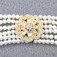 New Gorgeous Woman Pearl Waist Chain Body Belly Chains Adjustable Length Jewelry European Bride Wedding Flower Pearl Belt