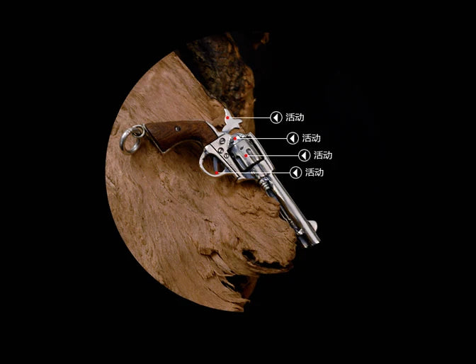 S925 Silver Jewelry Retro Thai Silver Revolver Pistol Pendant Men And Women Personality Fashion Charms