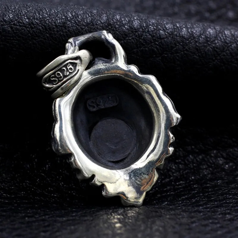 BOCAI 2021 Trend Leo Man Pendant Pure s925 Silver Constellation Lion Personalized Locomotive Rock Necklace Accessories