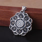 BOCAI S999 Sterling Silver Charm Pendants Hollow Out Lotus Vajra Pestle Hanging Jewelry Pure Argentum Amulet for Men and Women