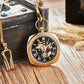 Retro Bronze Oil Painting Style Mini Home Decoration Watch Clock Unique Antique Art Hand-wind Mechanical Pocket Watch Clock Mens