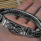 Real 925 Sterling Silver Bracelet Men's Wide 11mm Retro Punk Rock Wire Chain Chain and Bracelet Male Thai Silver Jewelry Gift