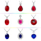 925 silver Fashion 25*30mm 72ct pear shape with inclusions red lab grwon ruby Jewelry for Pendant Necklace