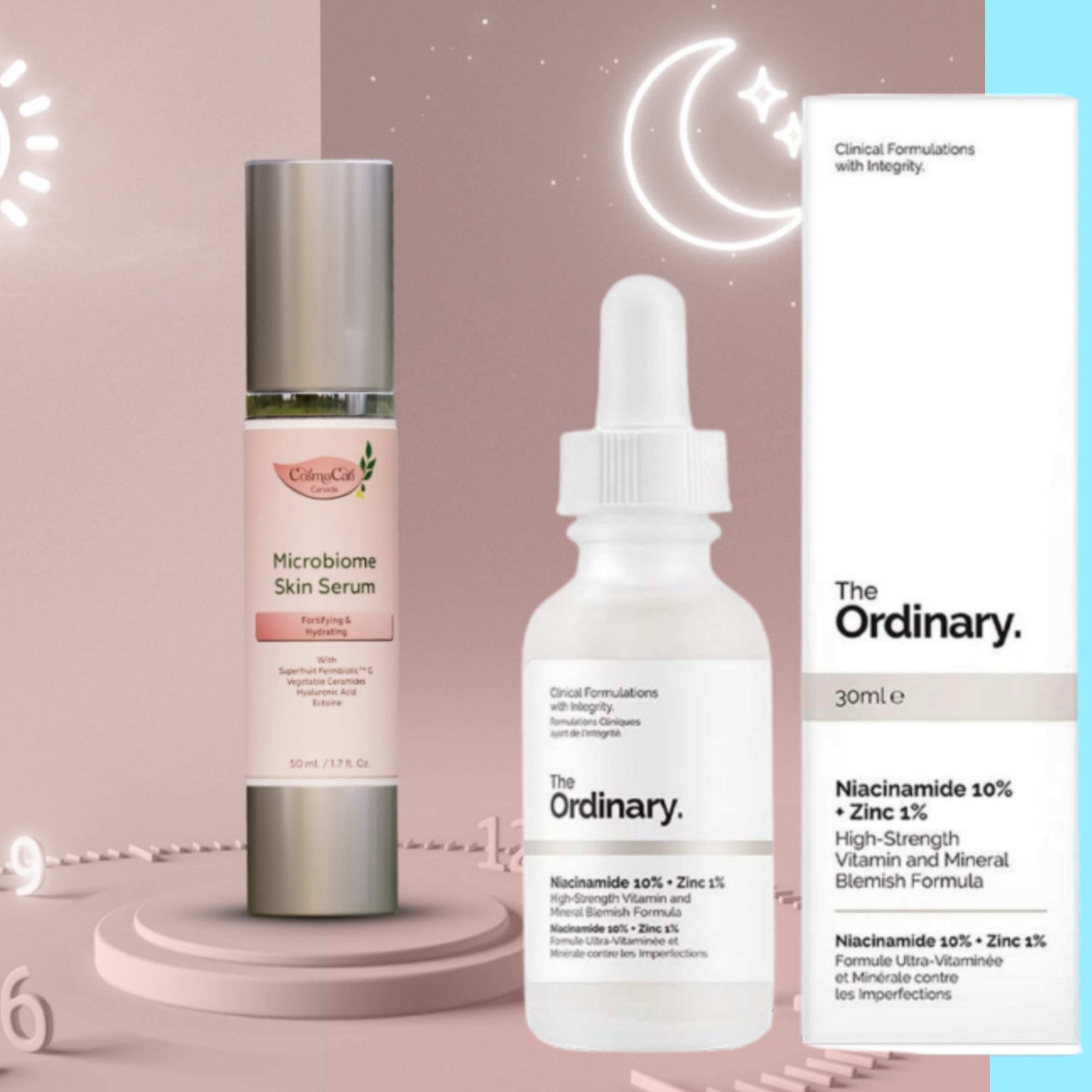 Microbiome Skin Serum & The Ordinary Niacinamide 10% + Zinc 1