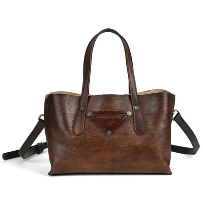 MOTAORA New Genuine Leather Women's Handbag Vintage Cowhide Large Capacity Crossbody Trave Bag Female Solid Shoulder Tote Bags